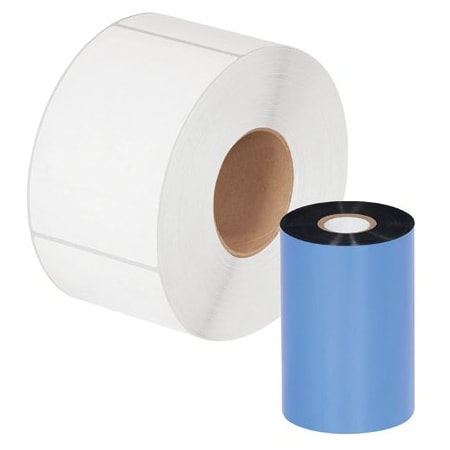 Bsc Preferred 4.33'' x 1476' Black Zebra Thermal Transfer Ribbons - Wax, 24PK BUY00015143